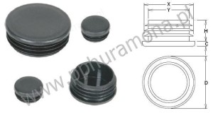 Zaślepka okrągła 60,3 mm - 2" - 5 sztuk